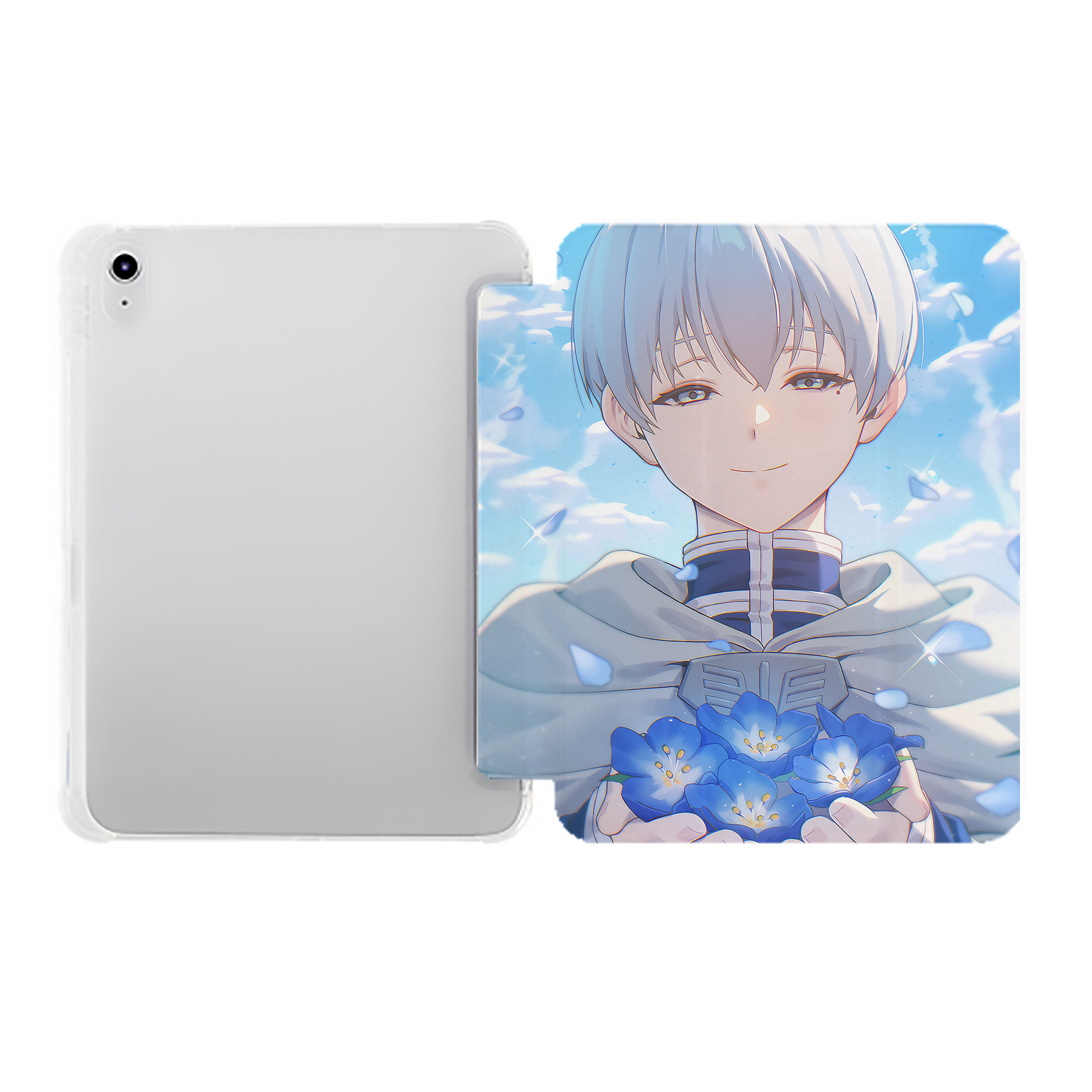 （画像用） 葬送のフリーレン Frieren IPad ケース ペン収納付き 三つ折りスタンド PUレザー×シリコン 対応機種9.5/10.5/10.9インチ